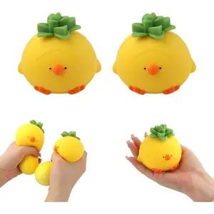 Big Taba Squishy Chick,Ultra-Soft Sensory Fidget Toy for Anxiety Relief, Focus & Calm | TPR Stress Toy for Adults, Kids, Teens, ADHD & Autism Support, Easter Basket fillers (Yellow)