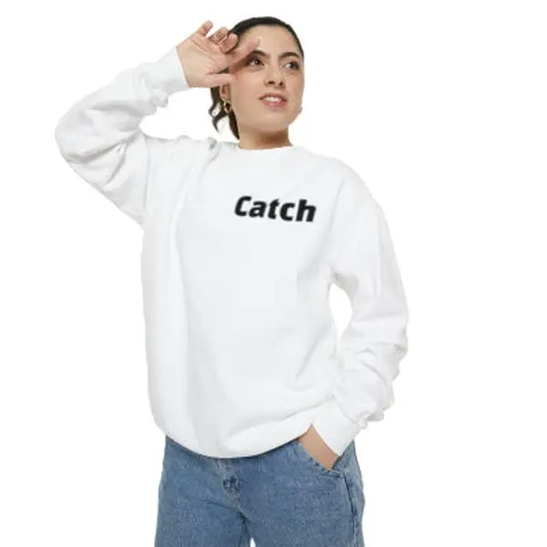 White - SweatShirt - Catch Classic - Unisex Garment-Dyed Sweatshirt - Theater Edition