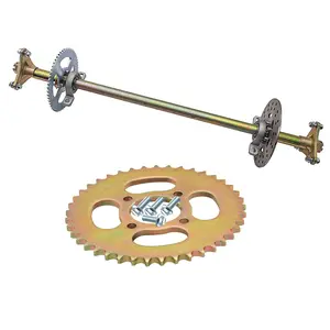 32 Inch DIY Go Kart Rear Live Axle Kit Disc Brake 428 41T Rear Chain Sprocket for 6"-10" Wheel ATV UTV Drift Trike Golf Cart Quad Buggy Dune Moped Four Wheeler Tricycle Taotao Buyang Coolsport Kazuma