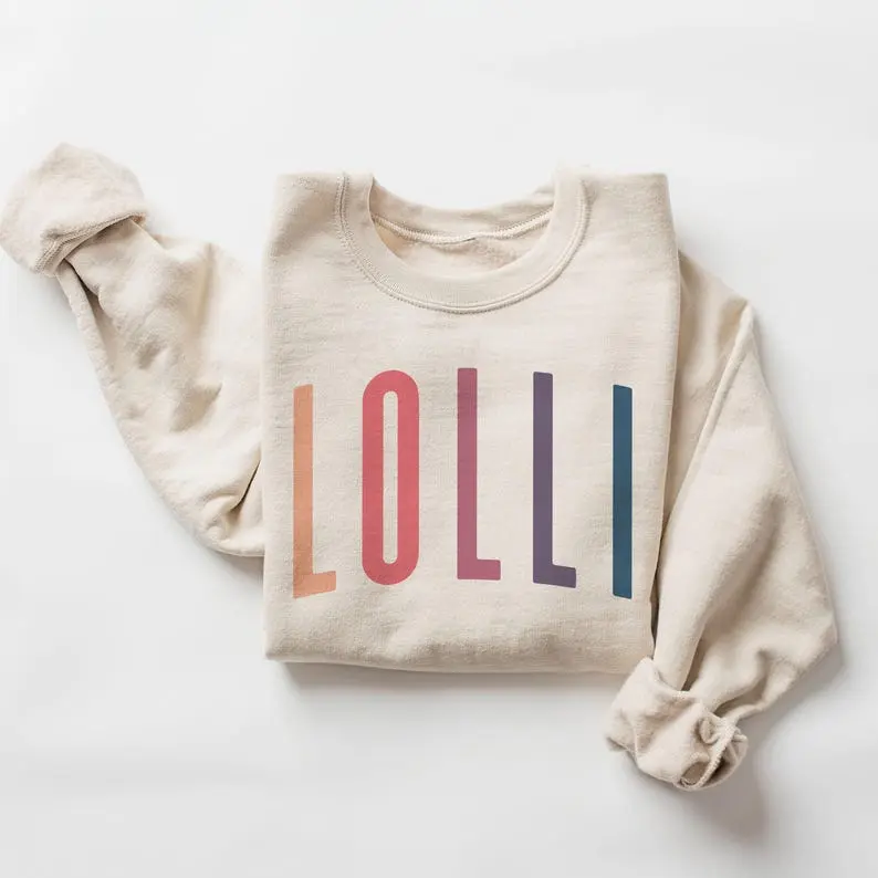 Vintage (Phuhi) Lolli Sweatshirt, Lolli Ombre, New Grammy, Lolli Shirts, Pregnancy Reveal, Baby Shower Gift, Lolli Sweater, Unisex Adult and Youth T-shirt