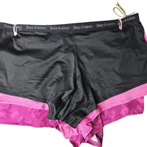 Juicy Couture plus size 2x Women's Cute & Curvy BoyShorts set of panties, stretch nylon and spandex Multicolor