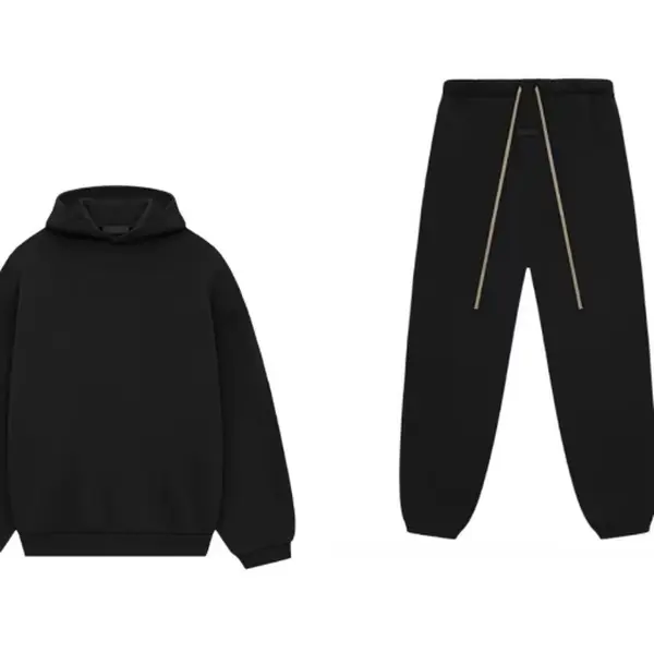 Set Black and white" hoodie and pants have logo oversize Set Black and white" hoodie and pants have logo oversize