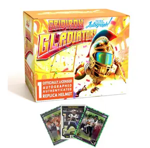 Gridiron Gladiators Personal GUARANTEED Signed Football Helmet By The Real Autograph with Authentic Autograph and Sports Trading Card