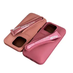 Lipstick Silicone DIY Phone Case For iPhone 16 15 14 13 12 Pro Max Plus With Box Lip Gloss Holder Cover