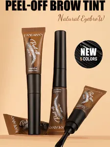 Long-Lasting Wild Brow Tint Makeup - 5-Color Tear-Off Formula, Waterproof, Non-Fading, Effortlessly Precise for Bold, Natural-Looking Brows