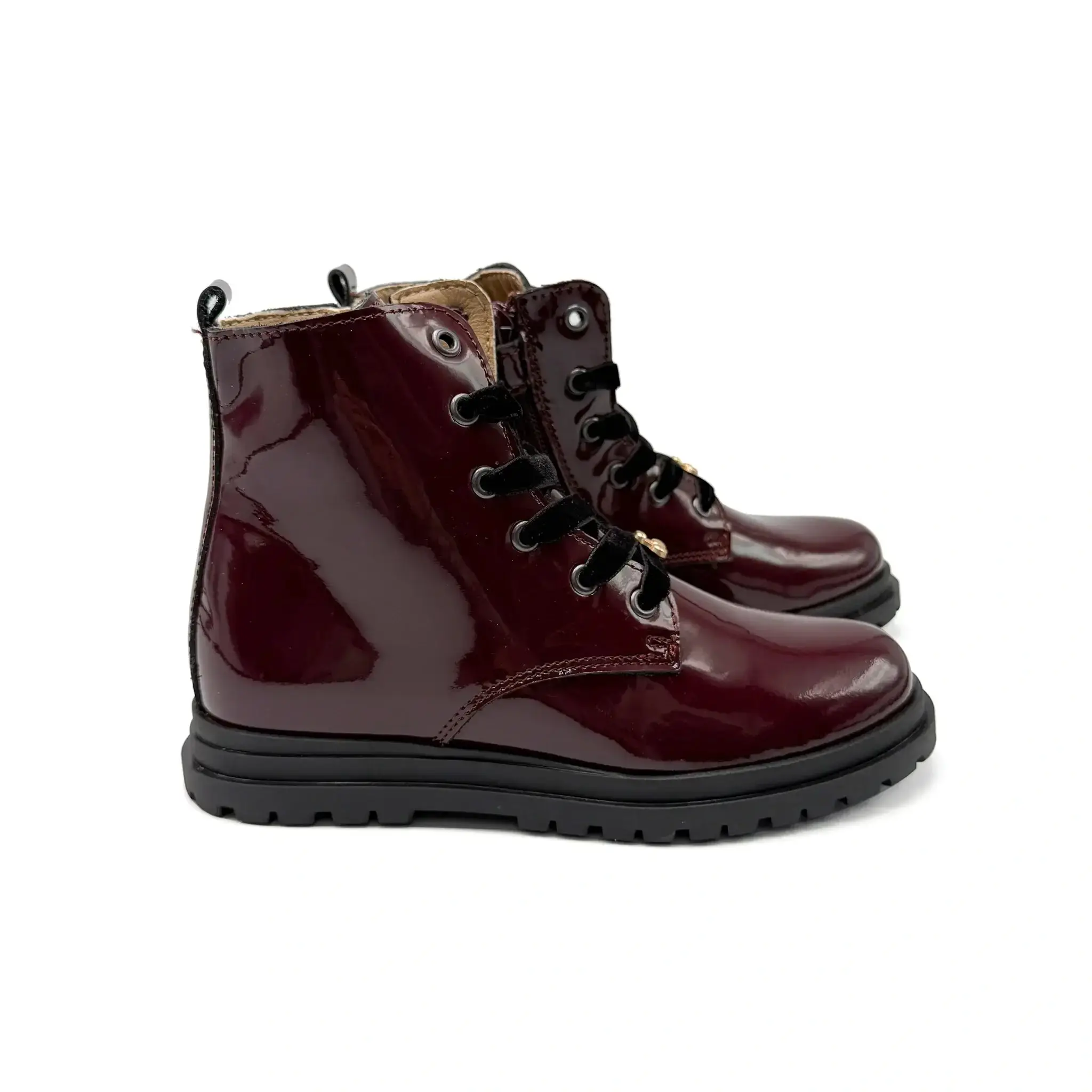 Porte Burgundy Patent Cherry Bootie