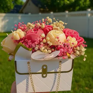 Candle Bouquet - 100% Soy Wax Scented Aroma for Home Decor & Ornaments Clean Burn Perfume Scent