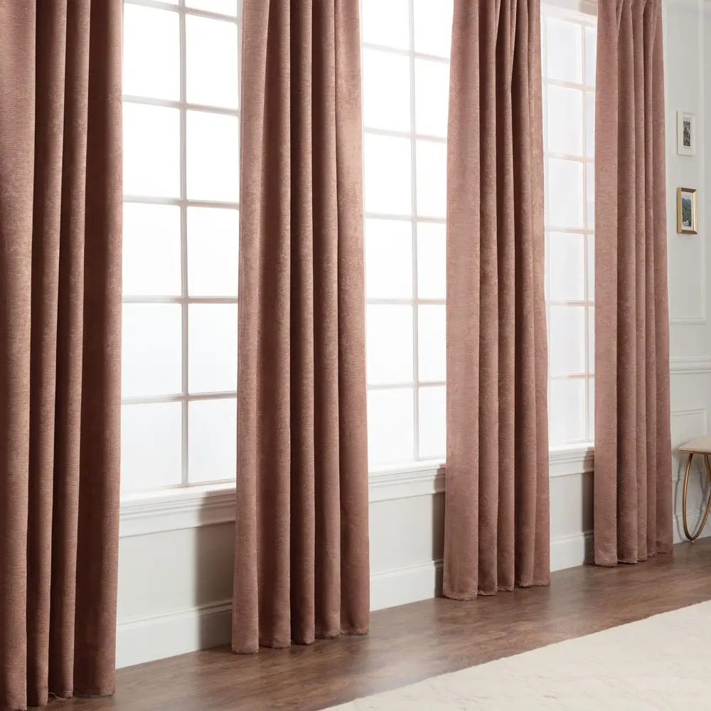 Chanasya 2pk Embossed Textured Sheer Window Curtain Panels