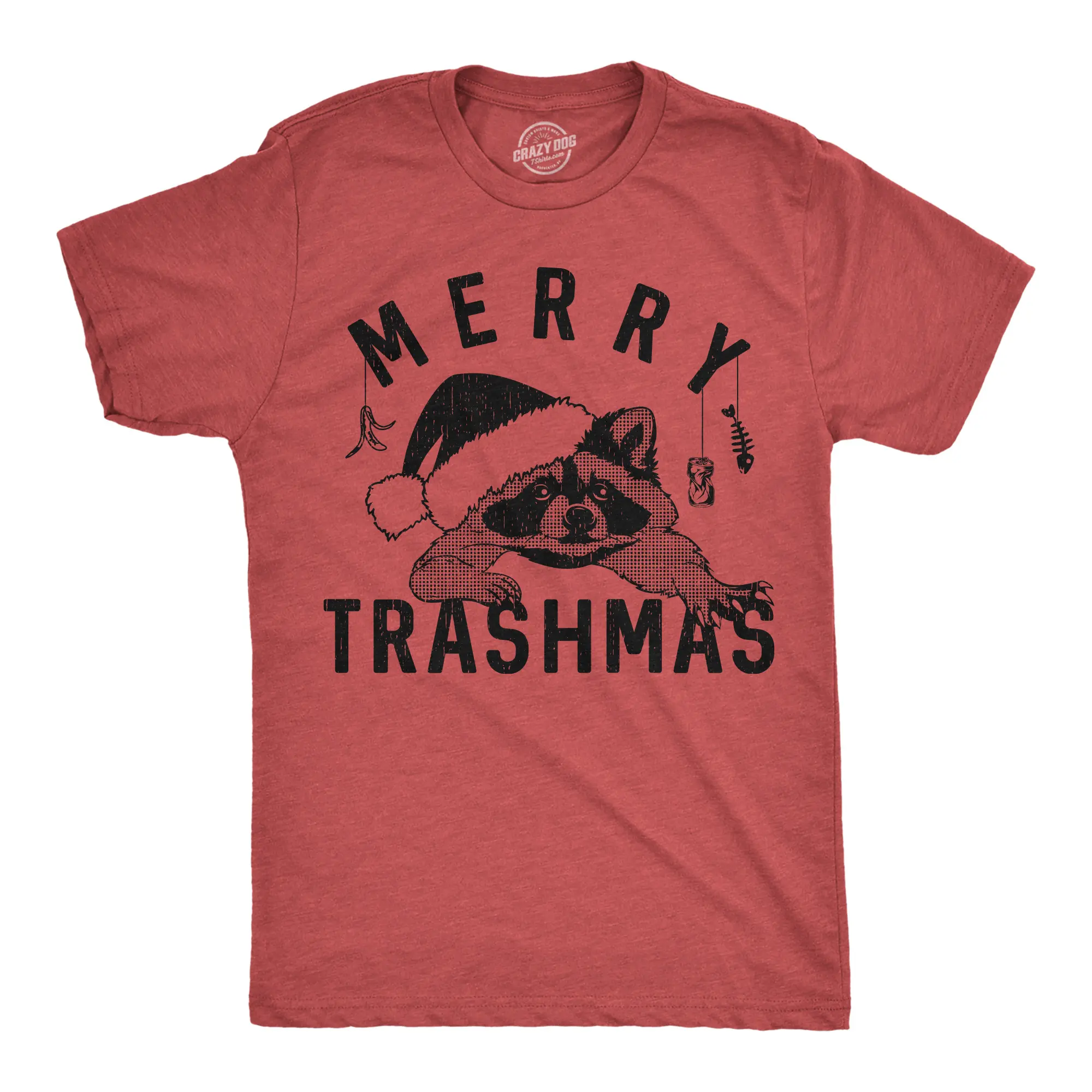 Mens Funny T Shirts Merry Trashmas Sarcastic Christmas Graphic Novelty Tee for Men Mens Funny T Shirts Cool Vintage Fashion T-Shirt Gift Classic Menswear Christmas Apparel for Men Funny Sarcastic Short Sleeve Red -