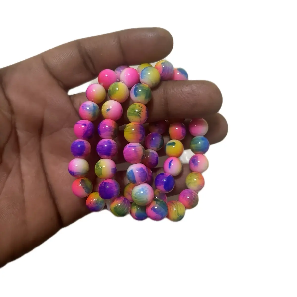 Handmade beaded bracelets with multicolored vibes(1) bracelet per order