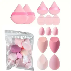 14-Piece Makeup Sponge Set Ultra-Soft Powder Puffs, Fine Texture Blending Sponges, Long-Lasting Setting, Ideal for Flawless Application