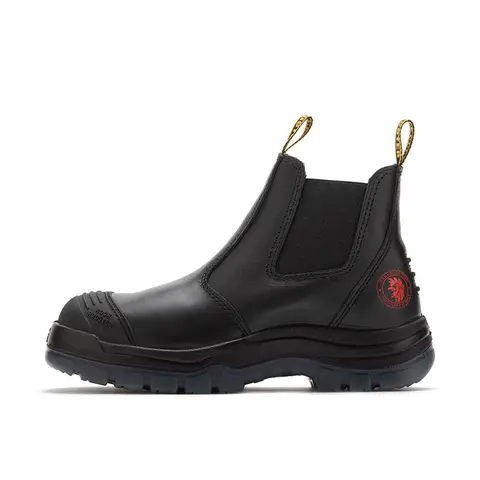 ROCKROOSTER Men's 6-in High-Top Steel Toe Slip-On Workboots, Full Grain Leather Chelsea Shoes, TPU Outsole, Breathable Quick Dry Water-Resistant Construction-Grade Foot Protection, Antimicrobial Coolmax Temperature Control Poron Materials AK227,outdoorfun