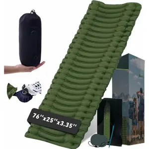 17.5oz Ultralight Camping Sleeping Pad – Backpacking Air Mattress – Camping Mattress Pad – Compact Inflatable Sleeping Mat for Backpacking, Comfortable Outdoor Hiking, Tent, Travel