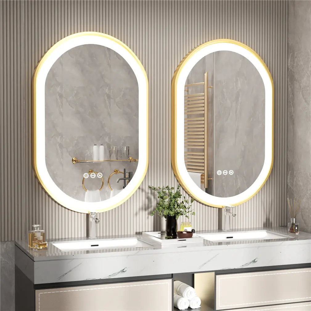 LumiBased Oval LED Bathroom Mirror