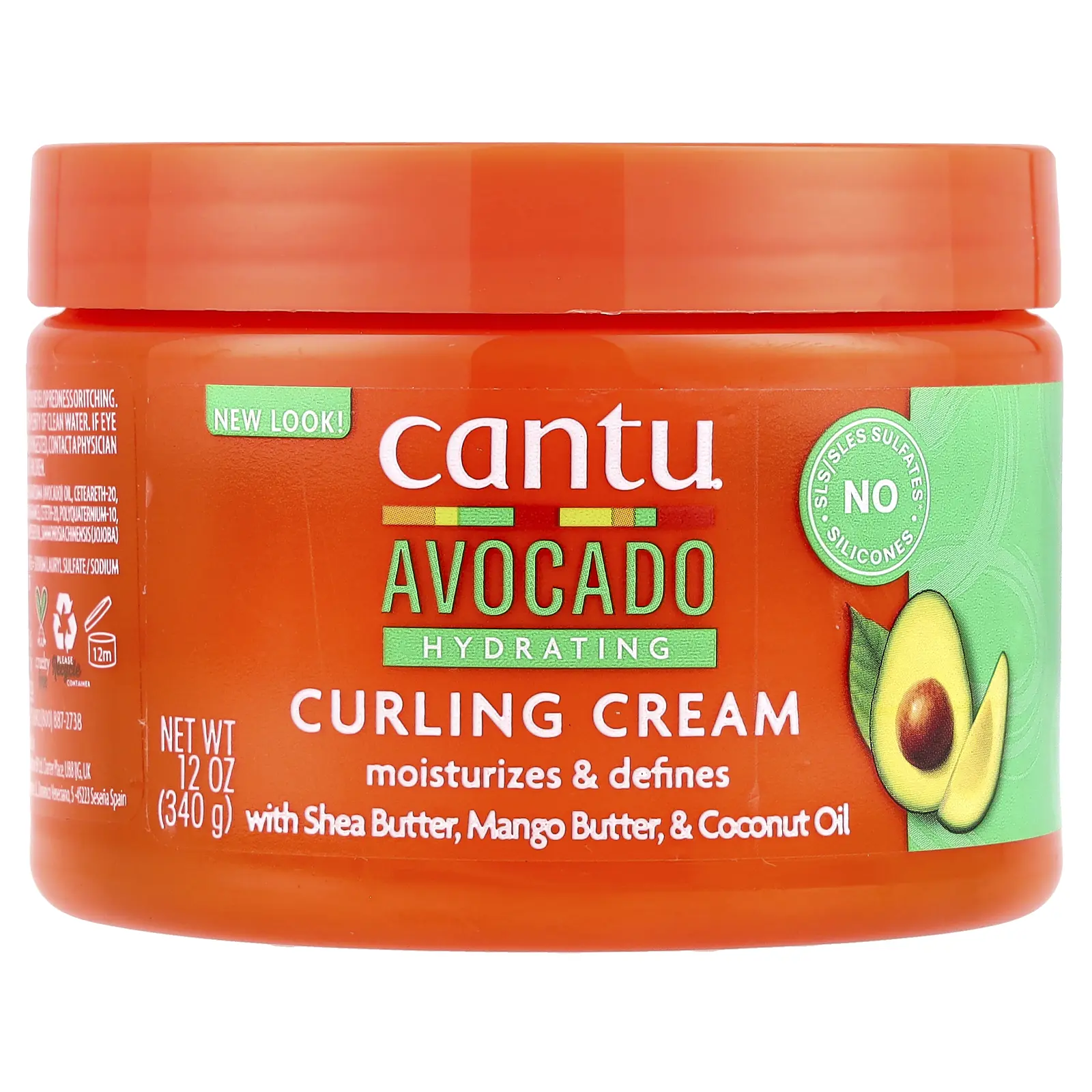 Cantu Avocado Hydrating Curling Cream, 12 oz (340 g)