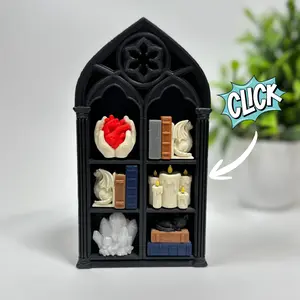 Gothic Book Shelf Fidget Clicker