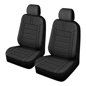 PU Leather Car Seat Covers for 2 Front Seats Universal, Air Cool Mesh Design Breathable Car Seat Protectors, Airbag Compatible, Fits Most Cars, SUVs, Vans & Trucks, Car Interior Accessories
