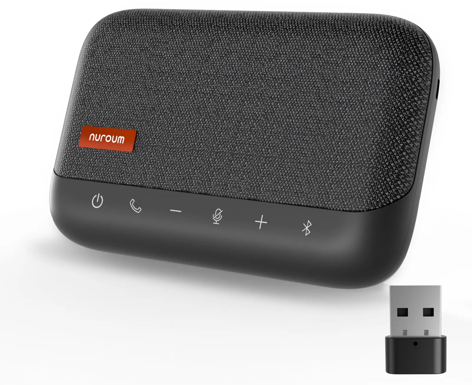 A15 Bluetooth Conference Speaker and Microphone, 360° 10ft Voice Pickup w/Noise Reduction/Mute, Portable Wireless/USB Speakerphone, Daisy Chain for 20 People, for PC/Laptop/Mobile,Grey
