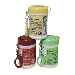 Hand Wipes, Fresh morning breeze, Honey wildflower scent and Pumpkin Latte scent - 20 Wipes each Keychain Travel Size, Pack of 3