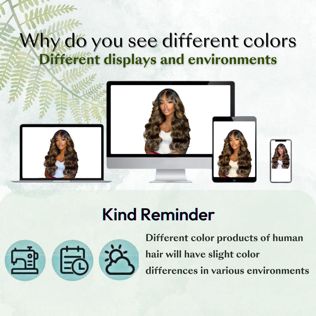 【NEW IN】UNice Pre-Everything Balayage Highlight Fluffy Loose Wave Curtain Bangs Wig   Glueless 13x4 Lace Frontal Human Hair Wigs with Upgraded Drawstring