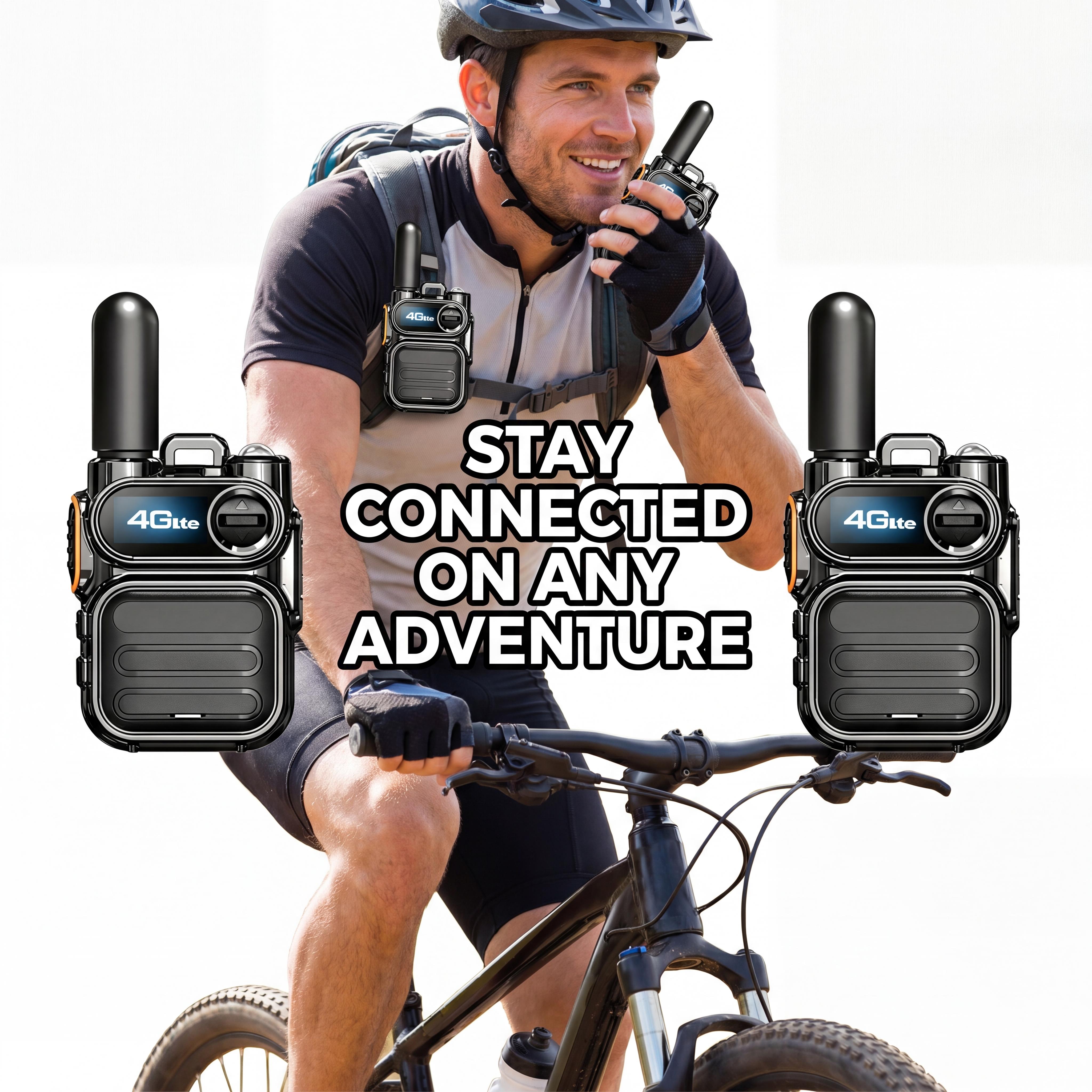4G LTE Walkie Talkie for Clear Everyday Communication, Auto-Switching Signal, Easy Contact for Family, Travel & Work digital radio usb-c programming outdoor long antenna