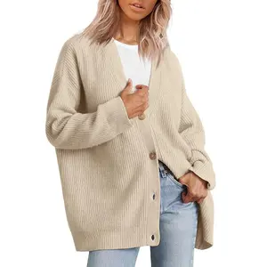Cardigan Sweaters for Women  Button-Down Long Sleeve Oversized Knit Outerwear