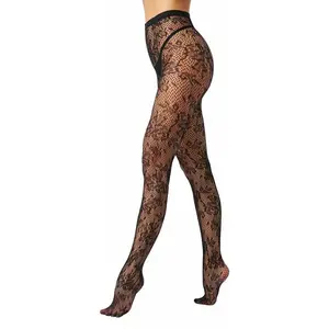 High Waist Fishnet Tights Thigh High Stockings Suspender Pantyhose