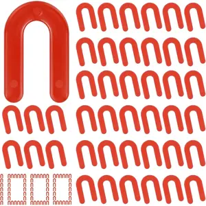 Tile Leveling System Tile Spacers 1/8 Inch, 1000 count Horseshoe Shim U Shape Plastic Tile Leveling Clips for Various Types of Tile Leveling (Red)