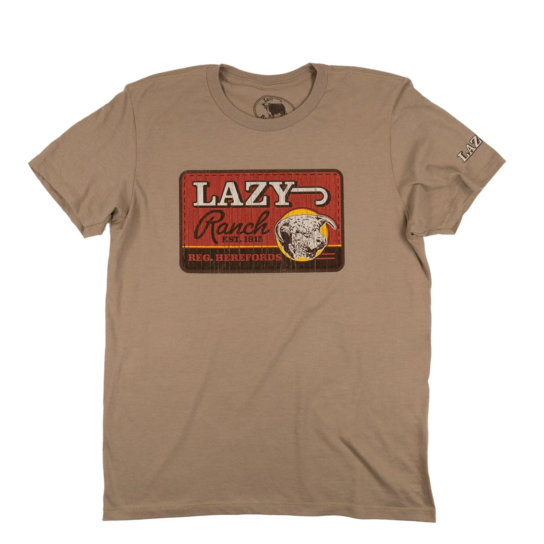 Lazy J Ranch Hard Day Short Sleeve T-Shirt - Tan