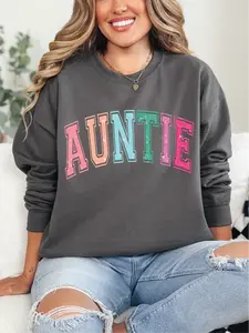 Colorful Auntie ~ Unisex Crewneck Sweatshirts Printed in the USA