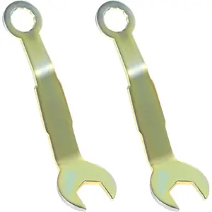 Carbon Steel 2 Pcs Pivot Pocket Door Wrench Set 3/8in & 3in Length Bi-Fold Adjustment Tool for Home Folding Closet Doors