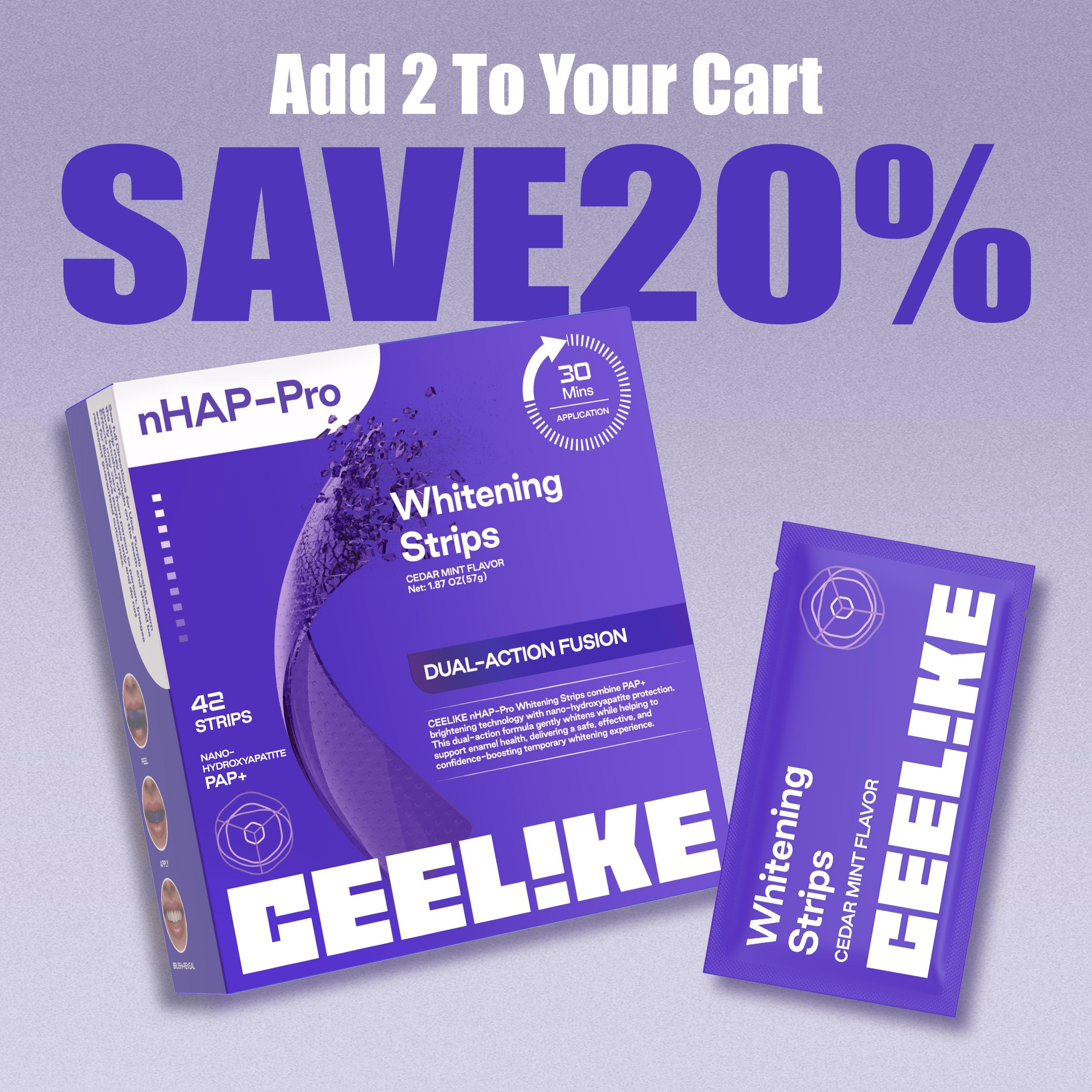 【CEELIKE】 Purple Teeth Whitening Strips With Free Cheek Retractor - 7/21 Whitening Sessions -Nano-Hydroxyapatite Safe for Enamel - Non Sensitive Teeth Whitening - Peroxide-Free 【CEELIKE】 Purple Teeth Whitening Strips With Free Cheek Retractor - 7/21 Whitening Sessions -Nano-Hydroxyapatite Safe for Enamel - Non Sensitive Teeth Whitening - Peroxide-Free