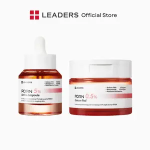 [LEADERS Official] PDRN Bundle Set – Anti‑Aging Duo to Hydrate, Boost Elasticity, Smooth Fine Lines & Boost Radiance – Includes PDRN Essence Pads + PDRN Ampoule for Firm, Healthy, Glowy Skin – All Skin Types