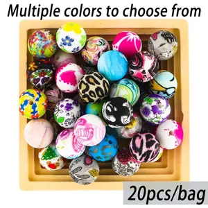 15mm Silicone Beads, 20pcs/set Colorful Beads, DIY Jewelry Making Supplies for Bracelet Necklace Earrings Pendant, Bead Assortment