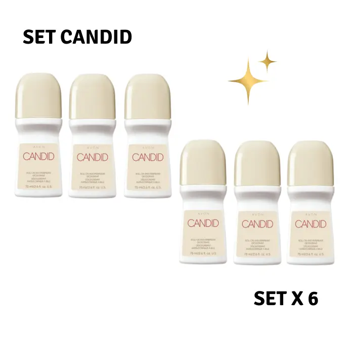 Candid Roll-On Deodorant Set – 6 Pack By AVON Candid Roll-On Deodorant Set – 6 Pack By AVON