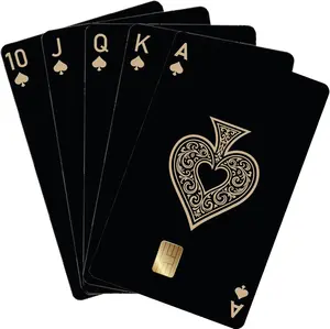 Credit Card Skin Stickers, Funny Debit & Credit Card Cover Decal, Waterproof Vinyl Card Wrap, Removable Scratch-Resistant Stickers for Bank, ID, EBT & Transport Cards, Poker Design, 5 Pack