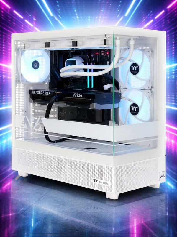 Elite White Prebuilt Gaming PC: Ryzen 9800X3D, RTX 5080, 48GB DDR5, Ready to Ship