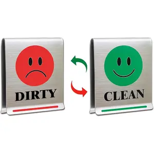 Dishwasher Clean Dirty Sign  Free, Stainless Steel Interior , Reversible Dish Washer Sign  Inside the Dishwasher