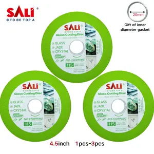 SALI 3-Pack 4.5-inch (4.5 in) Diamond Ceramic Tile Cutting Discs, 22.2mm Hole, Compatible with 4-1/2-inch Angle Grinders, Sharp & Durable for Marble & Stone Cutting