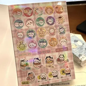 Anime Chiikawa Thick Sticker Book Cute Cartoon Adhesive Stickers for Kids Students Portable DIY Decoration Scrapbooking 2026 New