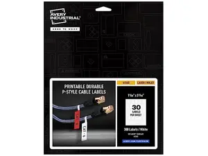 Avery AVE61540 1 x 3.3 in. P-Style Self-Adhesive Cord Cable Labels