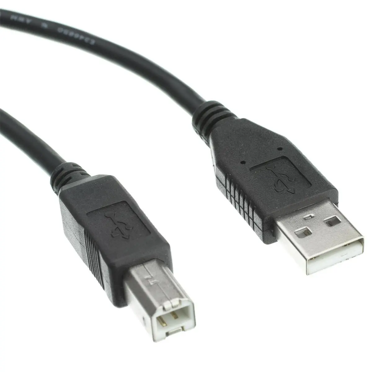 Cable Wholesale  Black USB 2.0 Printer & Device Cable,Type A Male to Type B Male - 1 ft., Usb Connection, Pure Copper, 1 Foot Long