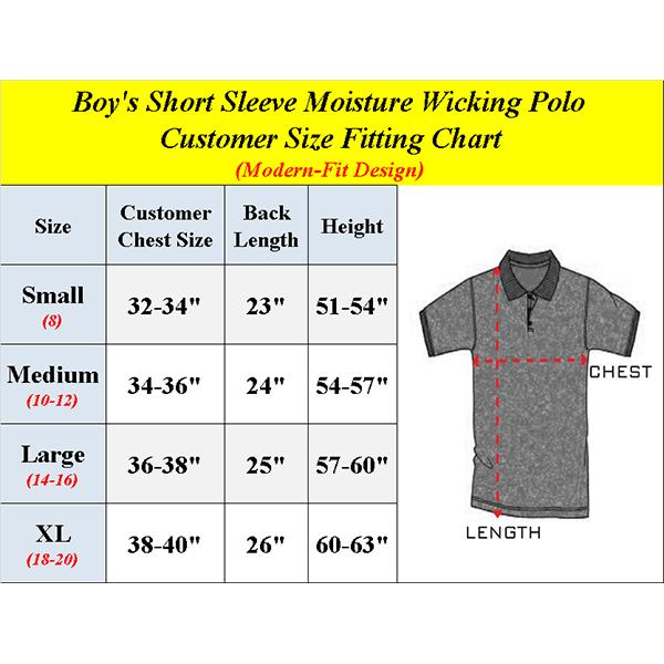 Boys 5 Pack Moisture Wicking Dry Fit Polos
