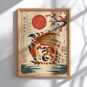 Monster Character Monster Hunter World Poster – Monster Hunter World Inspired Wall Art