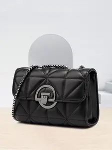 Women's Fashionable Quilted Design Crossbody Bag, Casual Versatile Chain Strap Shoulder Bag for Daily Used, Trendy All-match Commuter Bag