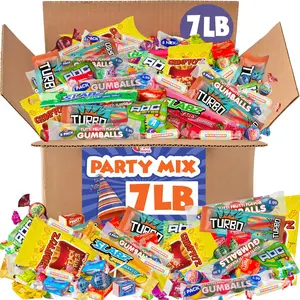 A Great Surprise Assorted Candy Mix - 7 Pound BOX - Individually Wrapped Candies - Pinata Candy Mix