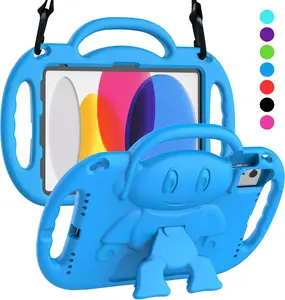 Durable Shockproof Tablet Case for New iPad 11th Gen (A16) 2025, 10th Generation 10.9" 2022, Air 11" 2025/2024, Air 5th/4th Gen & Pro 11, with Shoulder Strap, Handle & Stand, Blue