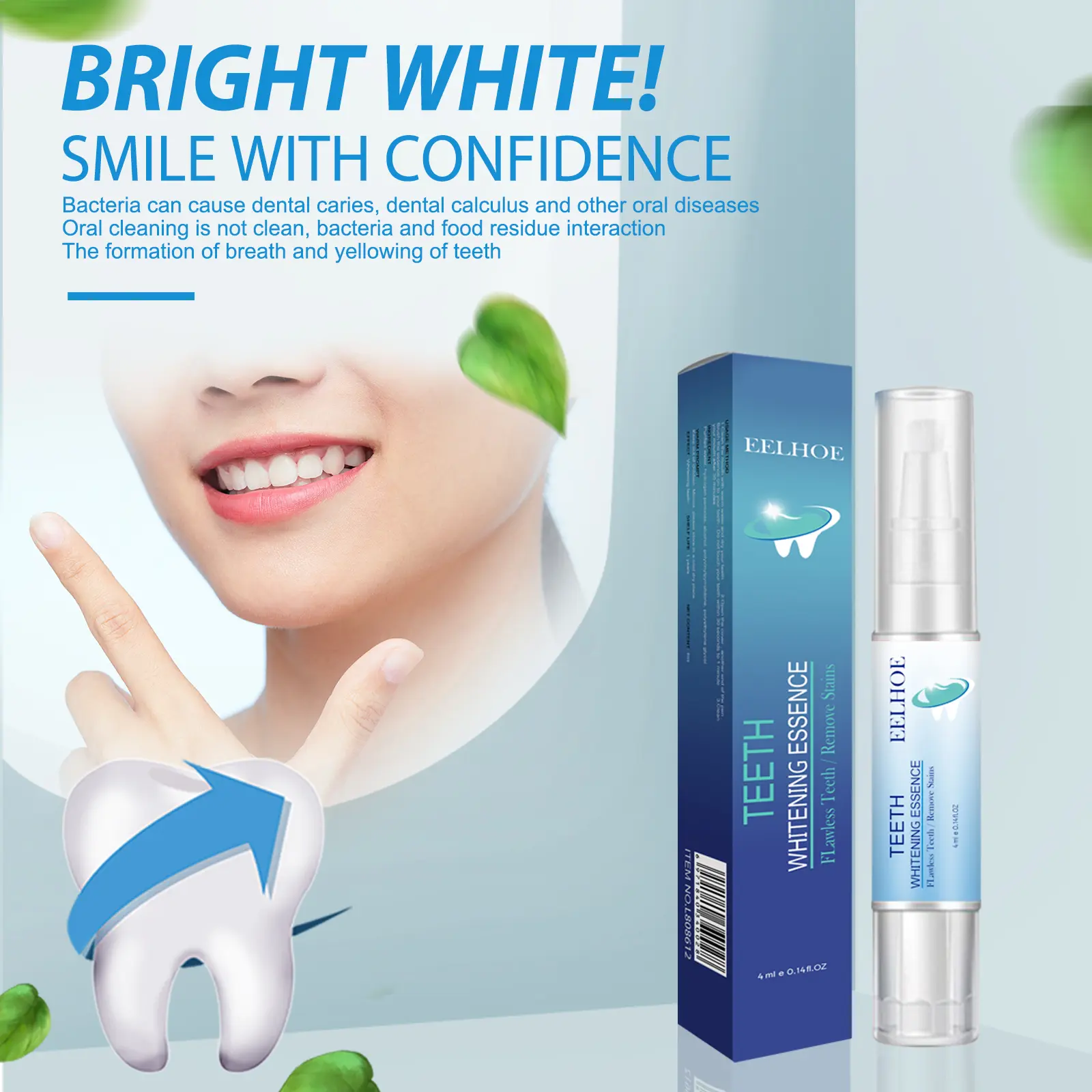 Oral and dental cleaning pen, oral cleaning, plaque cleaning, whitening and teeth beauty pen