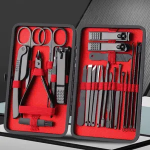Professional Stainless Steel Nail Clipper Set - Portable Manicure & Pedicure Kit for Home/Travel | Lightweight, Durable Metal Nail Care Tools