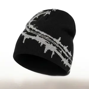 Razor Wire Beanie, Acrylic Unisex Fashion Accessory for Hats and Clothes